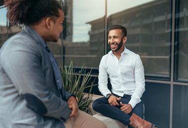 two friends chatting