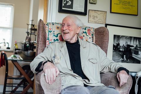 Gordon Deighton sat in his chair in his Mill Hill estate residence