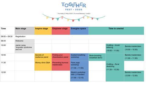 Together Fest programme Morning