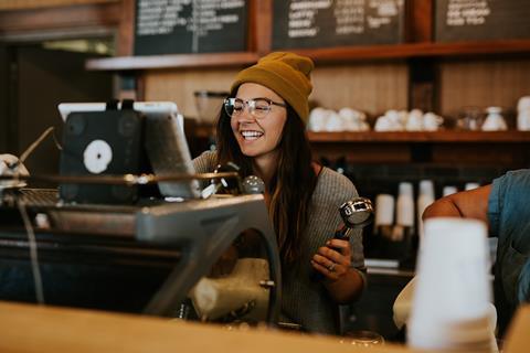 smiling barrista